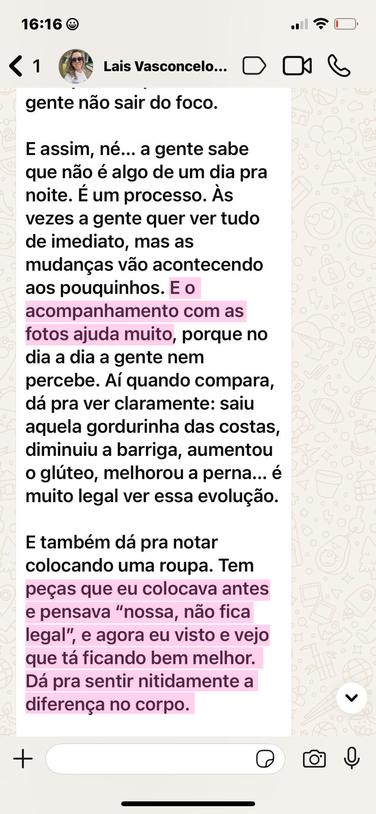 Depoimento de aluna 3