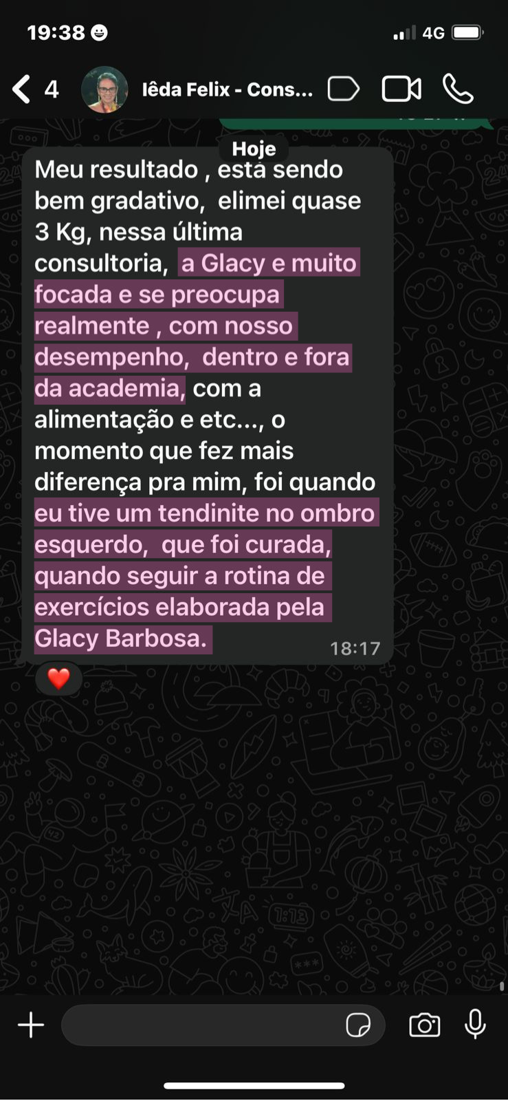 Depoimento de aluna 7